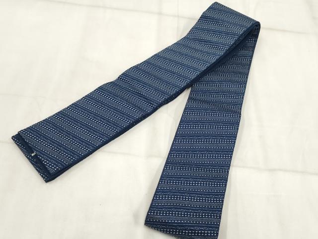 平和屋着物◎男性　角帯　斜め取り幾何学文　銀糸　AABH8111wj