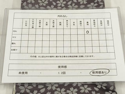 平和屋着物◎両面半幅帯　桜　AABH8117wj