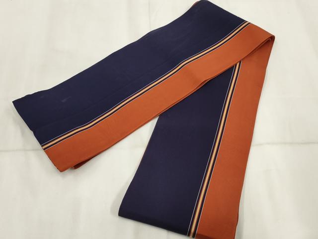 平和屋着物◎本場筑前博多織　半幅帯　献上　正絹　逸品　AABH8123wj