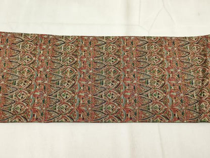 平和屋着物◎九寸名古屋帯　幾何学文様　正絹　逸品　AABH8145wj