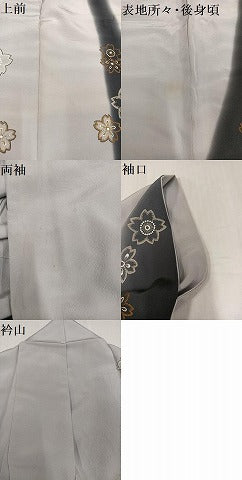 平和屋着物●訪問着　舞桜文　暈し染め　正絹　逸品　AABH8251ph