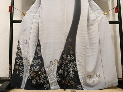 平和屋着物●訪問着　舞桜文　暈し染め　正絹　逸品　AABH8251ph