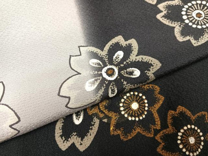 平和屋着物●訪問着　舞桜文　暈し染め　正絹　逸品　AABH8251ph