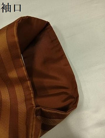 平和屋着物●本場黄八丈　まるまなこ　紬　間道　正絹　逸品　AABH8272ph