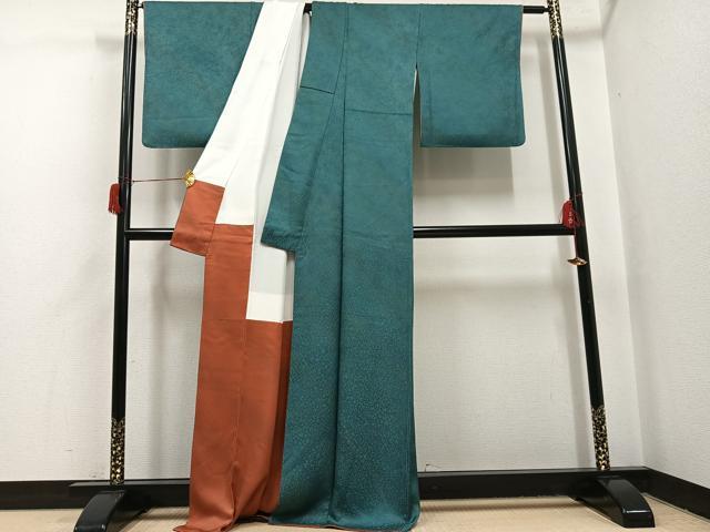 平和屋着物○上質な小紋 霞文 暈し染め 正絹 逸品 AABH8275ph