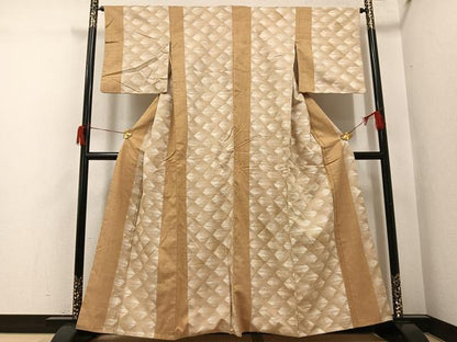 平和屋着物●上質な紬　間道　正絹　逸品　AABH8277ph