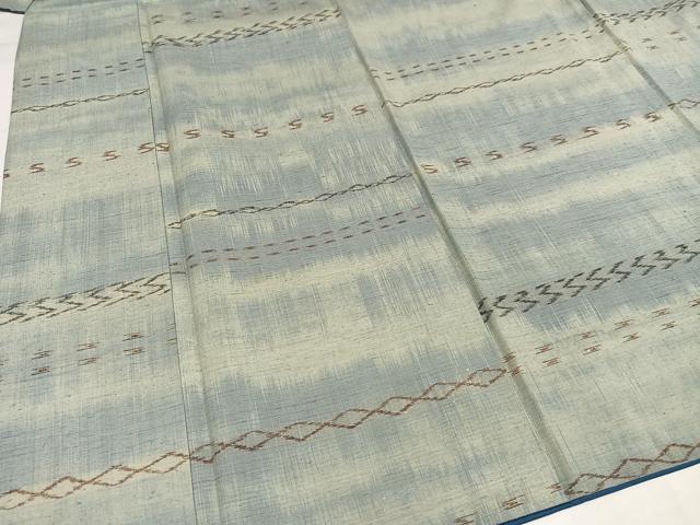 平和屋着物○上質な紬 横段文 正絹 逸品 AABH8278ph
