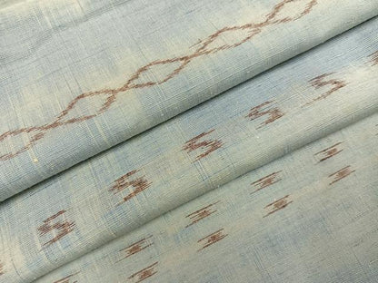 平和屋着物●上質な紬　横段文　正絹　逸品　AABH8278ph