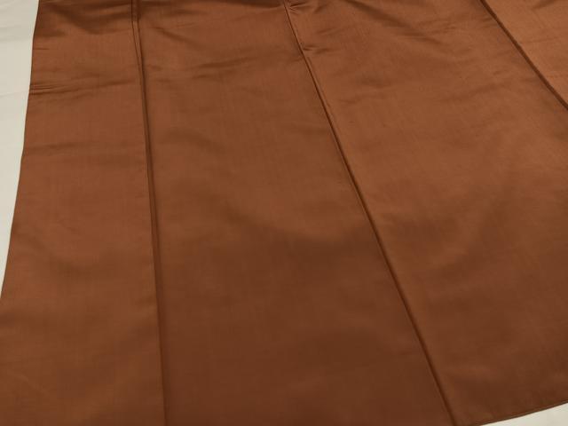平和屋着物●黄八丈　紬　色無地　渋紙色　ますいわ屋扱い　正絹　逸品　AABH8279ph