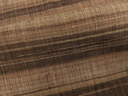 平和屋着物●上質な紬　横段文　正絹　逸品　AABH8280ph