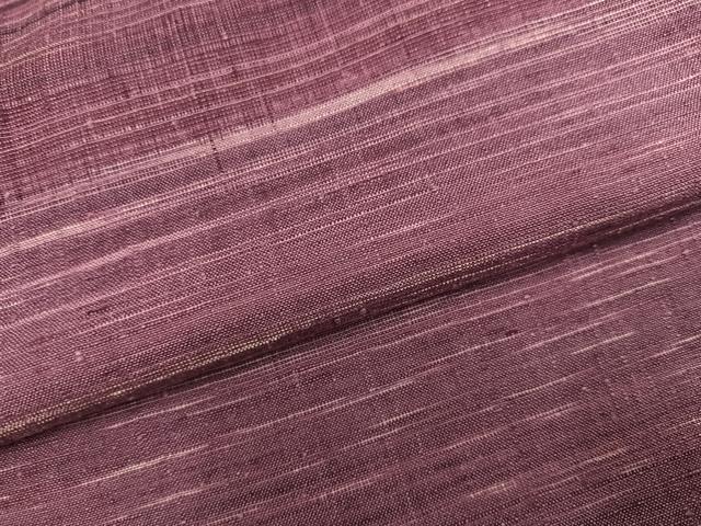 平和屋着物●上質な紬　横段文　正絹　逸品　AABH8281ph