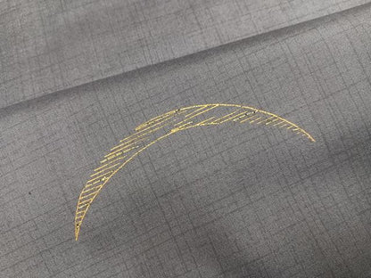 平和屋着物●本場大島紬　染大島　訪問着　刺繍　芝　暈し染め　金糸　正絹　逸品　AABH8283ph