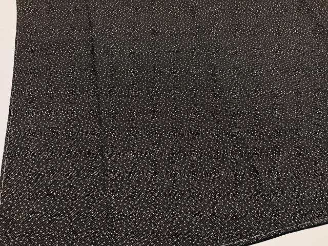 平和屋着物●江戸小紋　夜桜　黒地　正絹　逸品　未使用　AABH8285ph