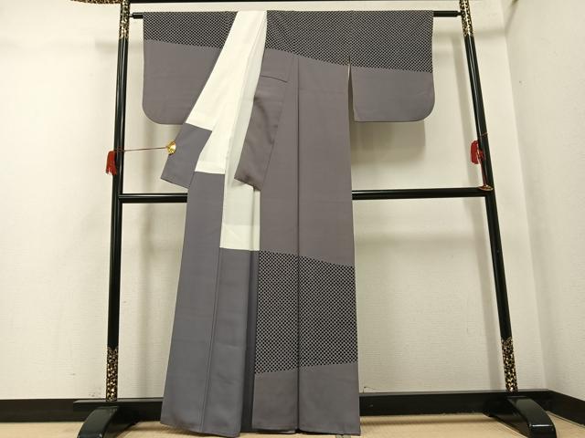 平和屋着物○訪問着 幾何学文様 正絹 逸品 AABH8287ph