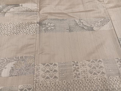 平和屋着物●訪問着　紬　流水花文　さが美扱い　正絹　逸品　AABH8292ph