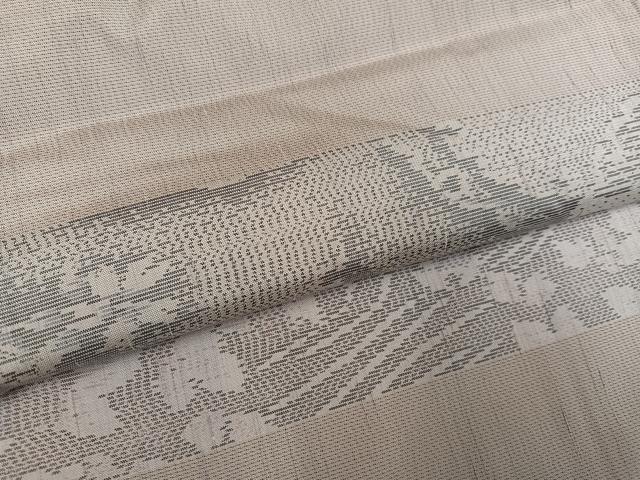 平和屋着物●訪問着　紬　流水花文　さが美扱い　正絹　逸品　AABH8292ph
