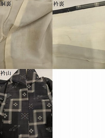 平和屋着物●本場琉球絣　紬　正絹　逸品　AABH8294ph