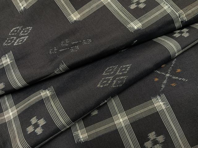 平和屋着物●本場琉球絣　紬　正絹　逸品　AABH8294ph