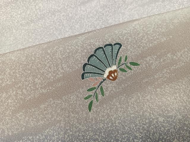 平和屋着物●訪問着　友禅　ふくら雀　飛鳥花文　暈し染め　正絹　逸品　AABH8295ph