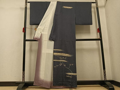 平和屋着物●訪問着　友禅　吉祥草木文　金銀彩　正絹　逸品　AABH8297ph