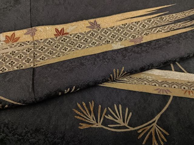 平和屋着物●訪問着　友禅　吉祥草木文　金銀彩　正絹　逸品　AABH8297ph