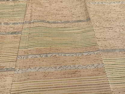 平和屋着物●ぜんまい紬　訪問着　横段文　正絹　逸品　未使用　AABH8303ph