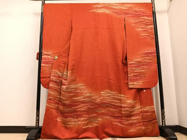 平和屋着物●豪華振袖　作家物　泰常　霞文　暈し染め　金彩　金通し地　正絹　逸品　AABH8308ph