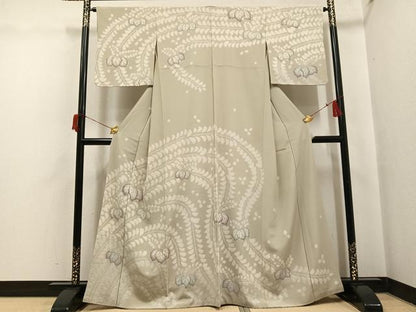平和屋着物●訪問着　絞り　辻が花　桐　正絹　逸品　AABH8309ph
