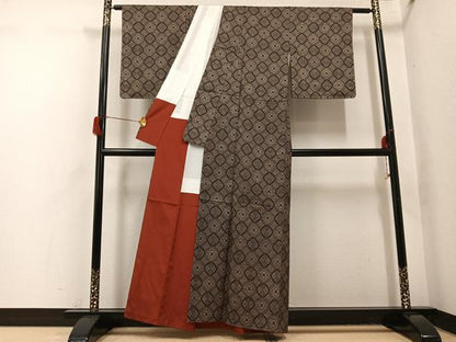 平和屋着物●本場大島紬　龍郷絣　正絹　逸品　未使用　AABH8310ph