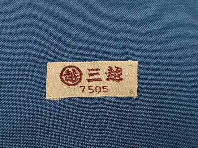 平和屋着物●本場結城紬　重要無形文化財　100亀甲　風景草花文　三越扱い　正絹　逸品　AABH8314ph