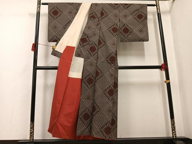 平和屋着物●本場大島紬　龍郷絣　正絹　逸品　AABH8315ph