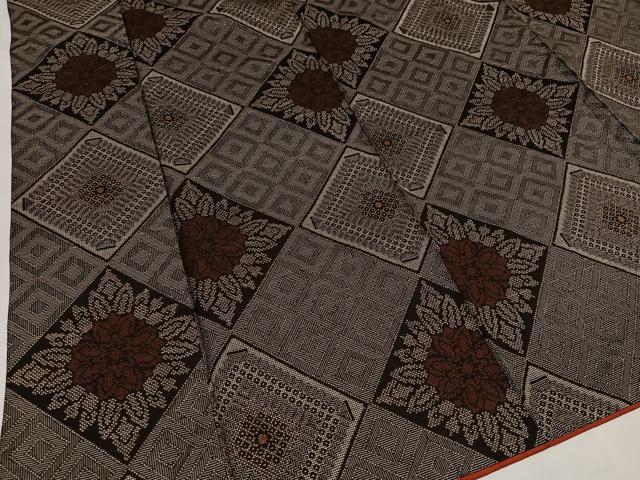 平和屋着物●本場大島紬　龍郷絣　正絹　逸品　AABH8315ph