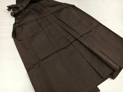 平和屋着物●男性　馬乗り袴　縞　正絹　逸品　AABH8320ph