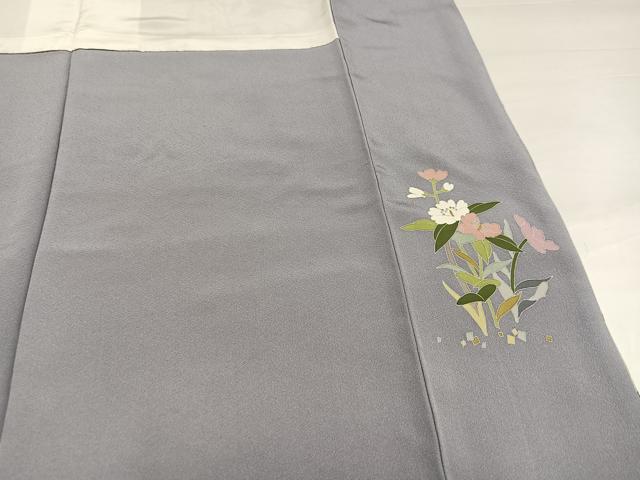 平和屋着物●訪問着　友禅　草花文　暈し染め　正絹　逸品　AABH8321ph