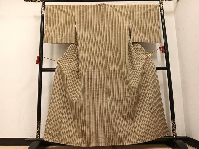 単品購入 平和屋着物□上質な紬 間道 正絹 逸品 未使用 CABB7814fb