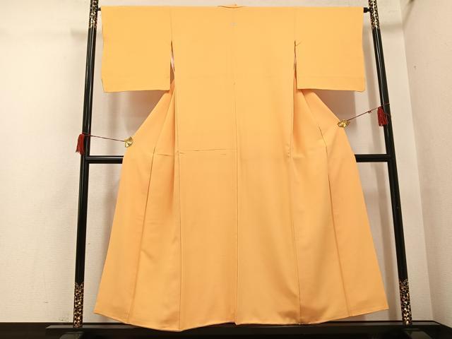 平和屋着物○上質な色無地 柑子色 正絹 逸品 AABH8325ph 平和屋着物○上質な色無地 柑子色 正絹 逸品 AABH8325ph