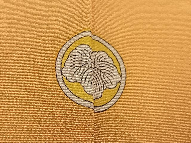 平和屋着物●上質な色無地　柑子色　正絹　逸品　AABH8325ph 平和屋着物○上質な色無地 柑子色 正絹 逸品 AABH8325ph