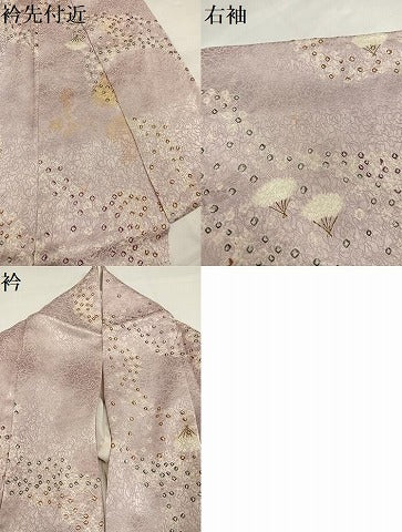 平和屋着物●上質な小紋　絞り　舞扇文　正絹　逸品　AABH8328ph