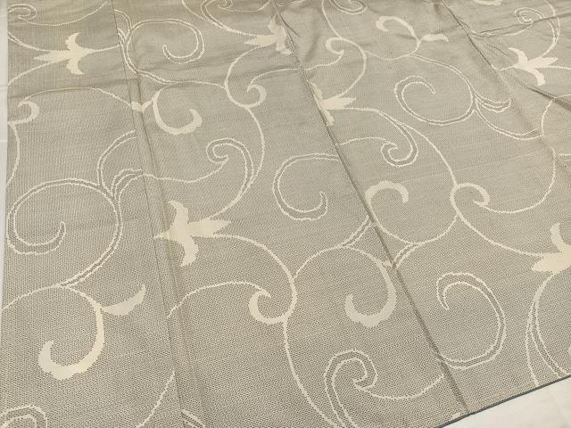 平和屋着物●本場大島紬　白大島　100亀甲　唐草文　正絹　逸品　未使用　AABH8330ph