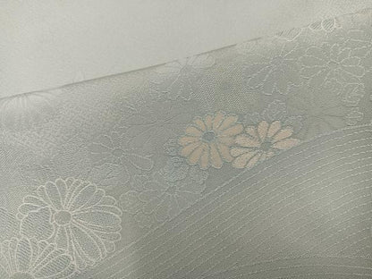 平和屋着物●豪華色留袖　草花文　蕎麦切色　正絹　逸品　AABH8336ph