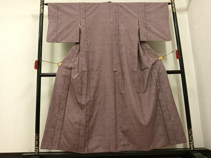 平和屋着物●本場大島紬　一元絣　笹竹文　正絹　逸品　AABH8339ph