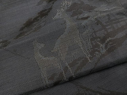 平和屋着物●本場大島紬　手織　手絣　色泥染　鹿　藤絹織物謹製　証紙付き　正絹　逸品　未使用　AABH8340ph