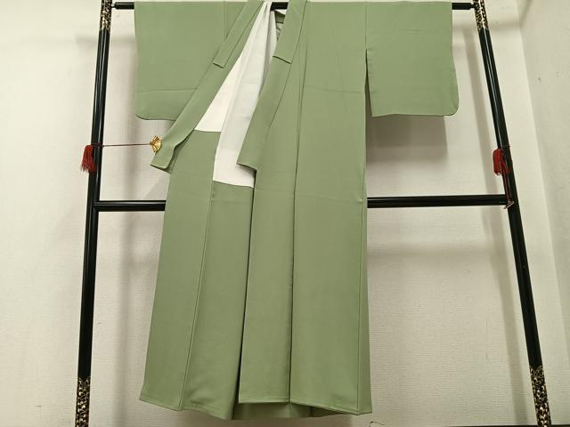平和屋着物●上質な色無地　柳茶色　正絹　逸品　AABH8342ph 平和屋着物○上質な色無地 柳茶色 正絹 逸品 AABH8342ph