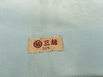 平和屋着物●上質な小紋　型染め　丁字　立涌花文　鬼しぼ縮緬　三越扱い　正絹　逸品　AABH8343ph