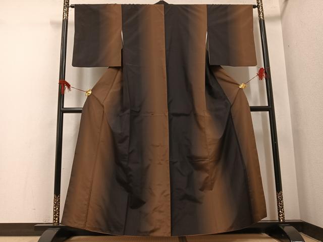平和屋着物●上質な紬　霞文　正絹　逸品　AABH8346ph