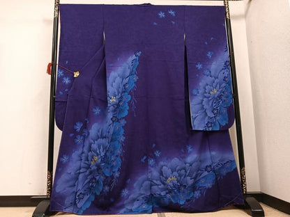 平和屋着物●豪華振袖　花尽くし　暈し染め　金銀彩　正絹　逸品　未使用　AABH8348ph