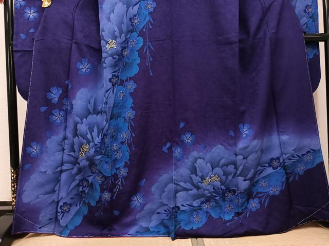 平和屋着物●豪華振袖　花尽くし　暈し染め　金銀彩　正絹　逸品　未使用　AABH8348ph