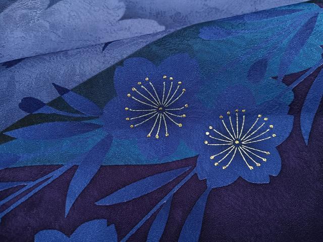 平和屋着物●豪華振袖　花尽くし　暈し染め　金銀彩　正絹　逸品　未使用　AABH8348ph