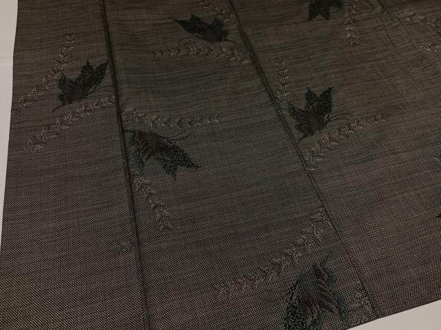 平和屋着物●本場大島紬　カタス7マルキ　舞蝶文　正絹　逸品　AABH8352ph