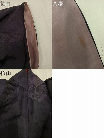 平和屋着物●アンティーク　大正ロマン　小紋　流水亀甲地紋　正絹　逸品　AABH8353ph